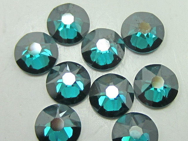 75 pcs. 20ss BLUE ZIRCON LUSTER-D FLATBACK European Rhinestones